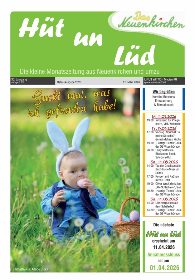 Hüt un Lüd Titelblatt 03/2026