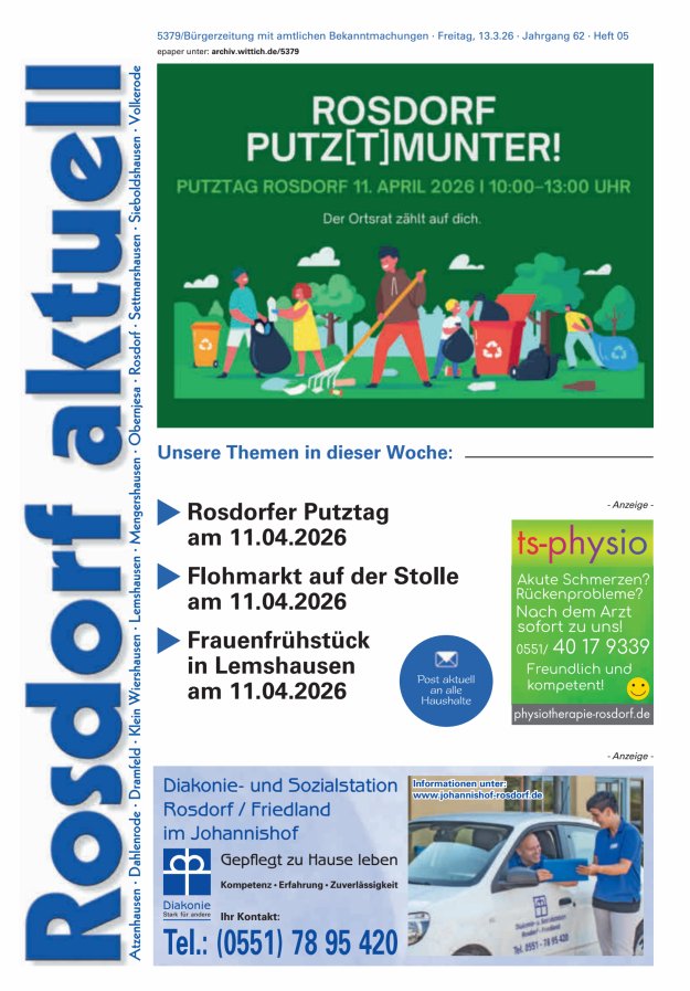 Rosdorf aktuell Titelblatt 05/2026