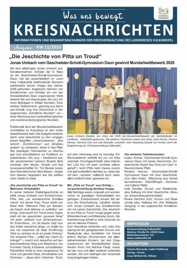 Kreisnachrichten Titelblatt 11/2026