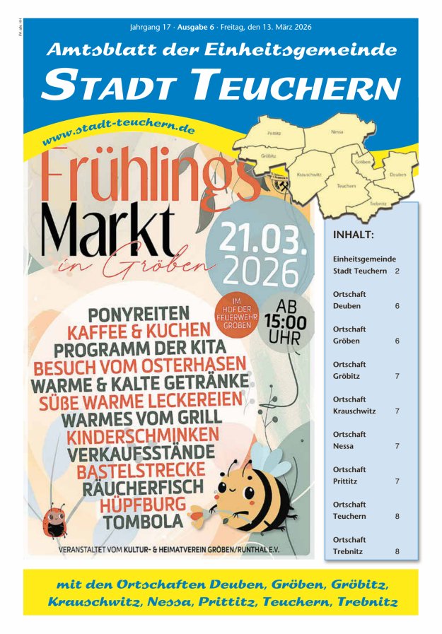 Amtsblatt der Einheitsgemeinde Stadt Teuchern Titelblatt 06/2026
