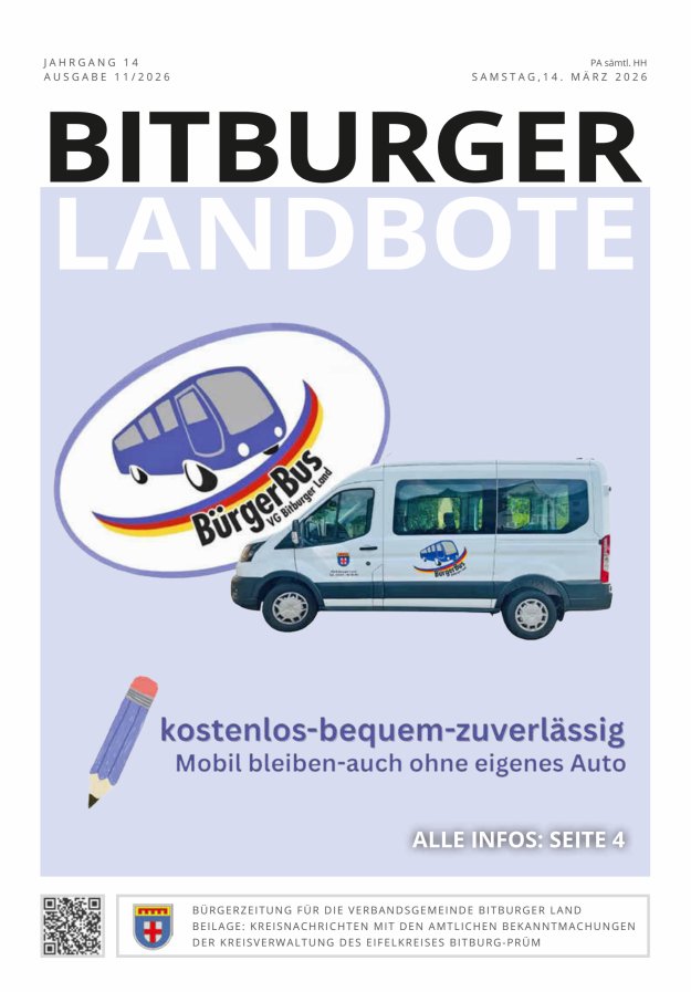 Bitburger Landbote Titelblatt 11/2026