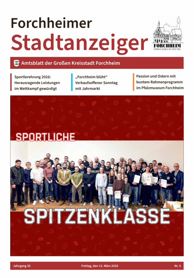 Forchheimer Stadtanzeiger Titelblatt 05/2026