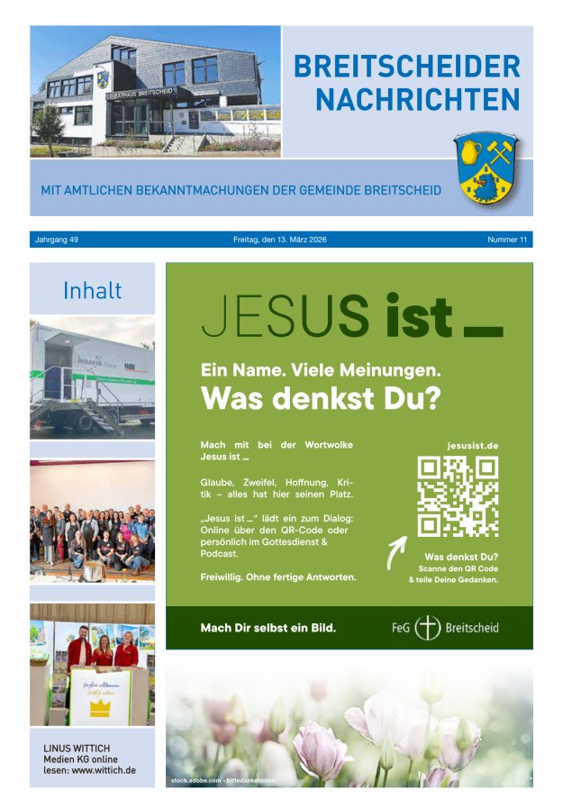 Breitscheider Nachrichten Titelblatt 11/2026