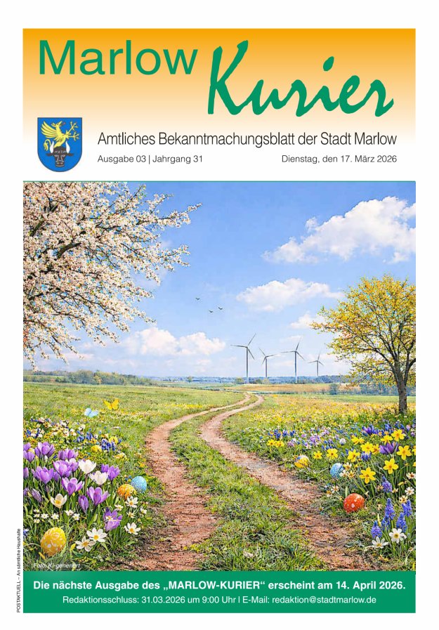 Marlow-Kurier Titelblatt 03/2026