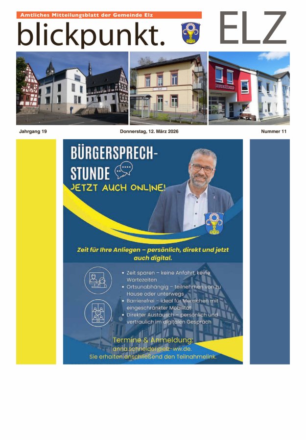 Blickpunkt Elz Titelblatt 11/2026