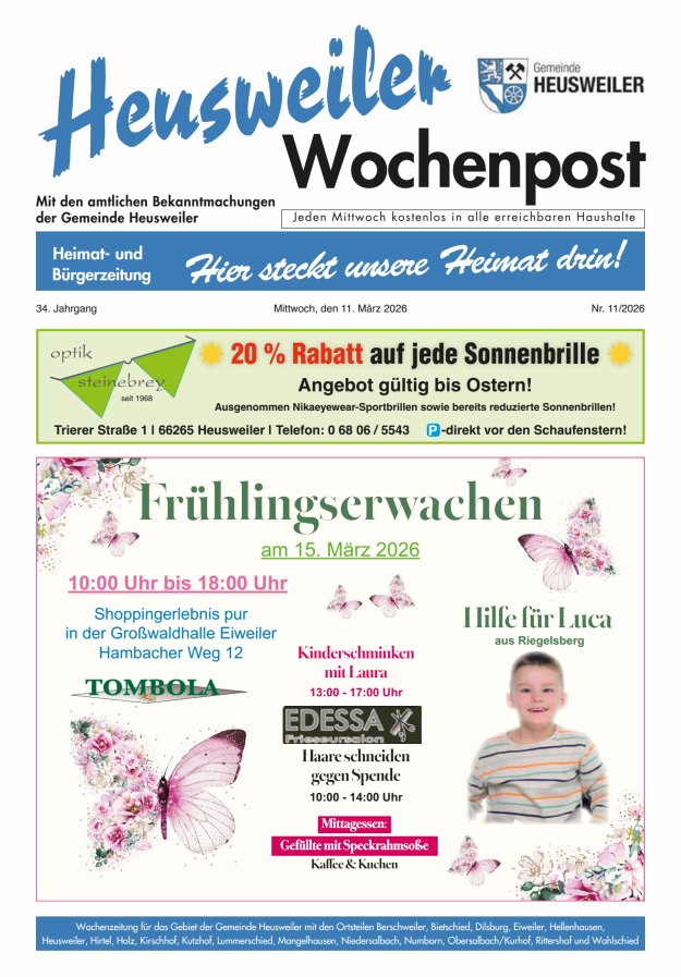 Heusweiler Wochenpost Titelblatt 11/2026