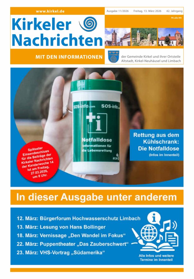 Kirkeler Nachrichten Titelblatt 11/2026