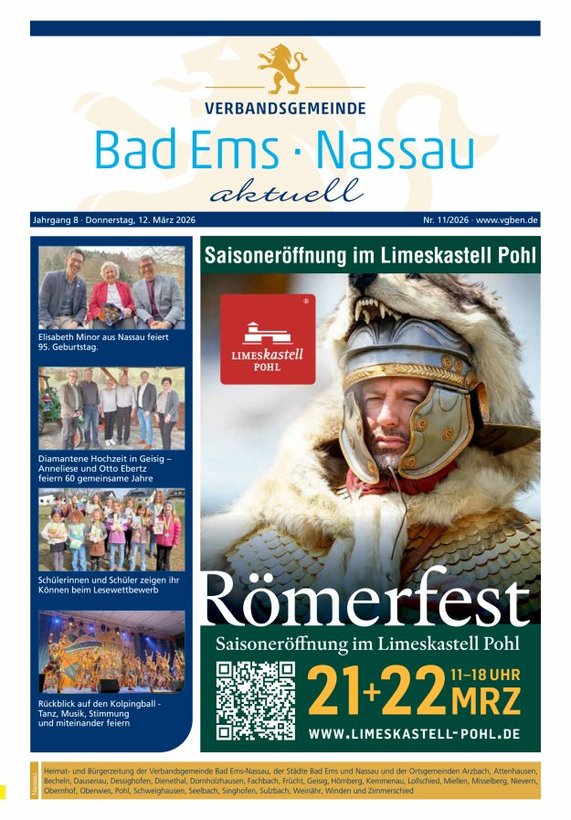 Bad Ems-Nassau aktuell Ausgabe Nassau Titelblatt 10/2026