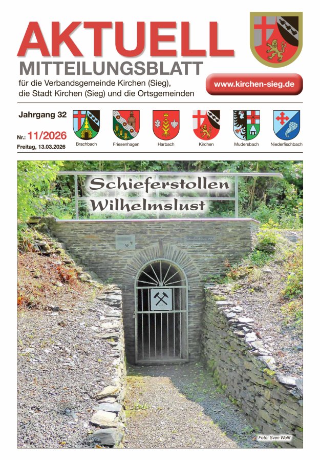 Aktuell - Mitteilungsblatt für die VG Kirchen (Sieg) Titelblatt 11/2026
