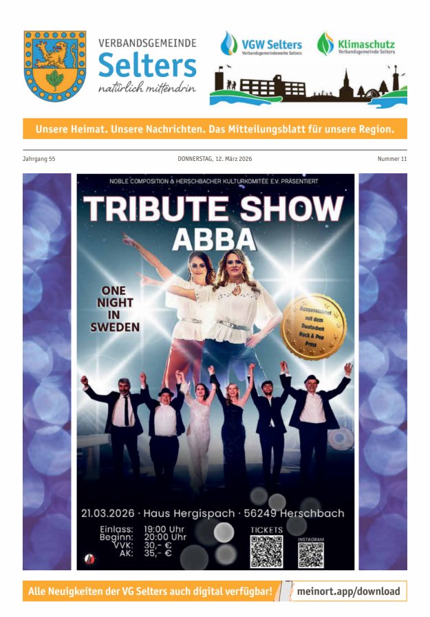 Unsere Verbandsgemeinde Selters Ww Titelblatt 11/2026