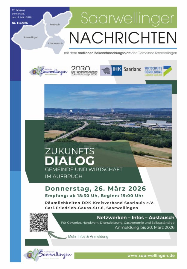 Saarwellinger Nachrichten Titelblatt 11/2026
