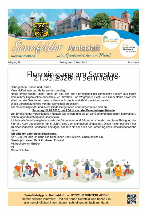 Sennfelder Amtsblatt Titelblatt 06/2026