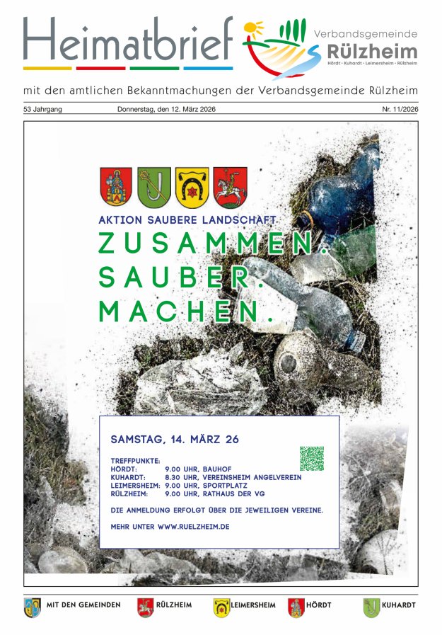 Heimatbrief VG Rülzheim Titelblatt 11/2026