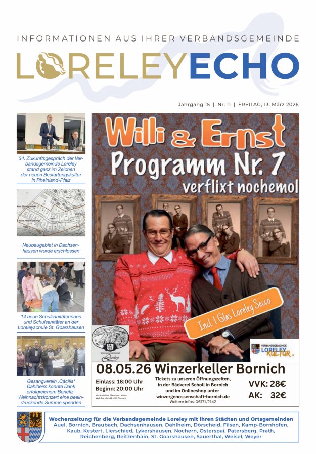 Loreley-Echo - Mitteilungsblatt der Verbandsgemeinde Loreley Titelblatt 11/2026