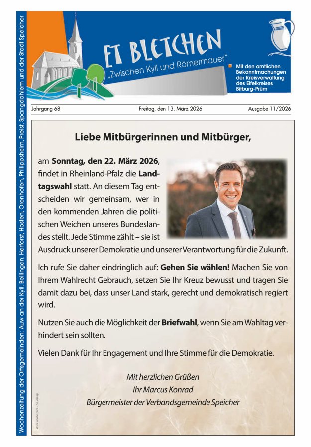 Et Bletchen VG Speicher Titelblatt 11/2026