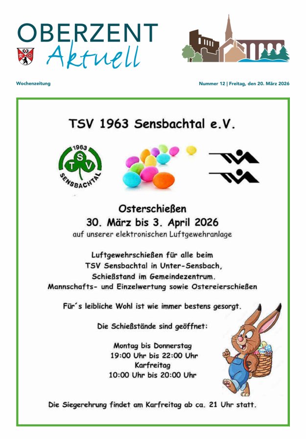 Oberzent aktuell Titelblatt 12/2026