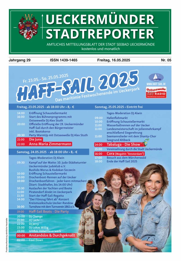 Ueckermünder Stadtreporter Titelblatt 05/2025