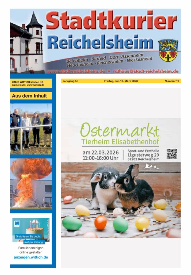 Stadtkurier Reichelsheim Titelblatt 11/2026