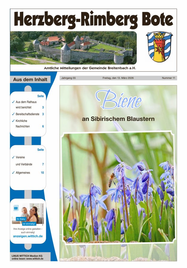 Herzberg-Rimberg Bote Titelblatt 11/2026