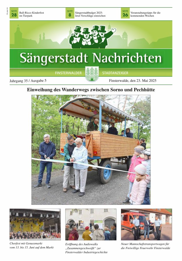 Sängerstadt Nachrichten  Titelblatt 05/2025