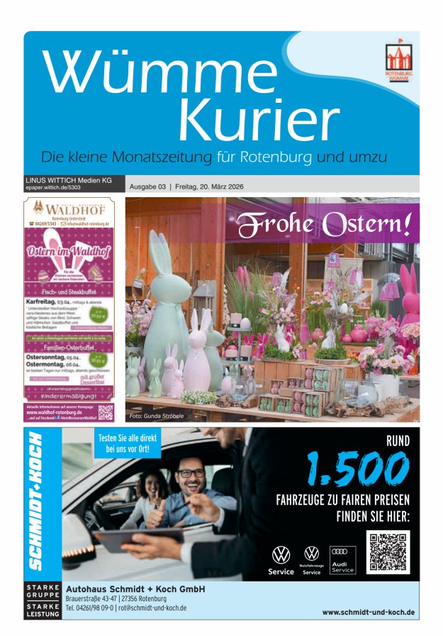 Wümme Kurier Titelblatt 03/2026