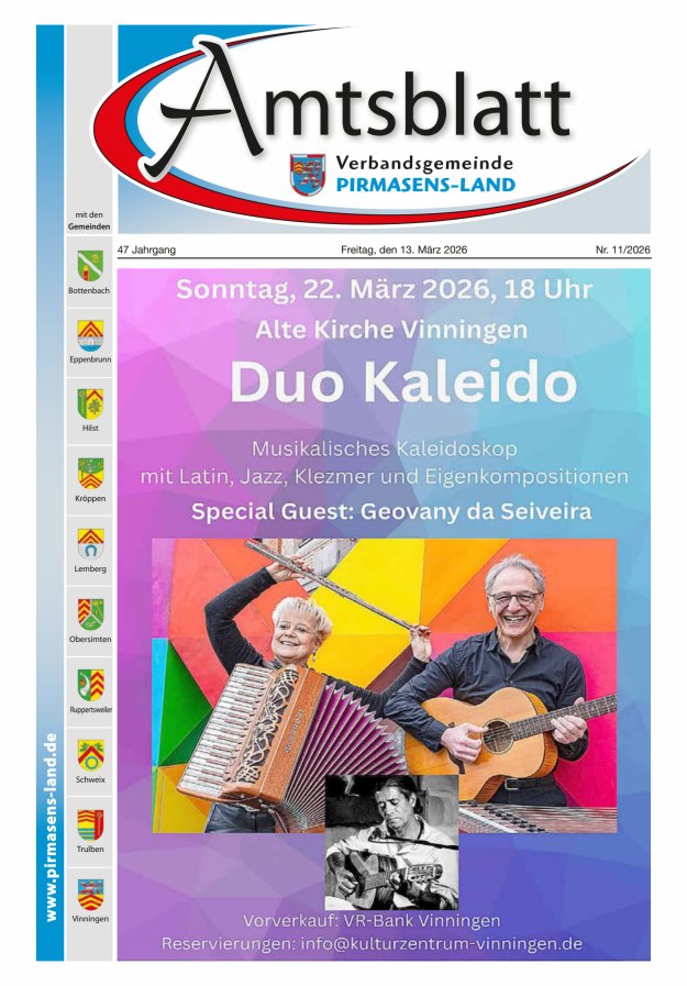 Amtsblatt VG Pirmasens-Land Titelblatt 11/2026
