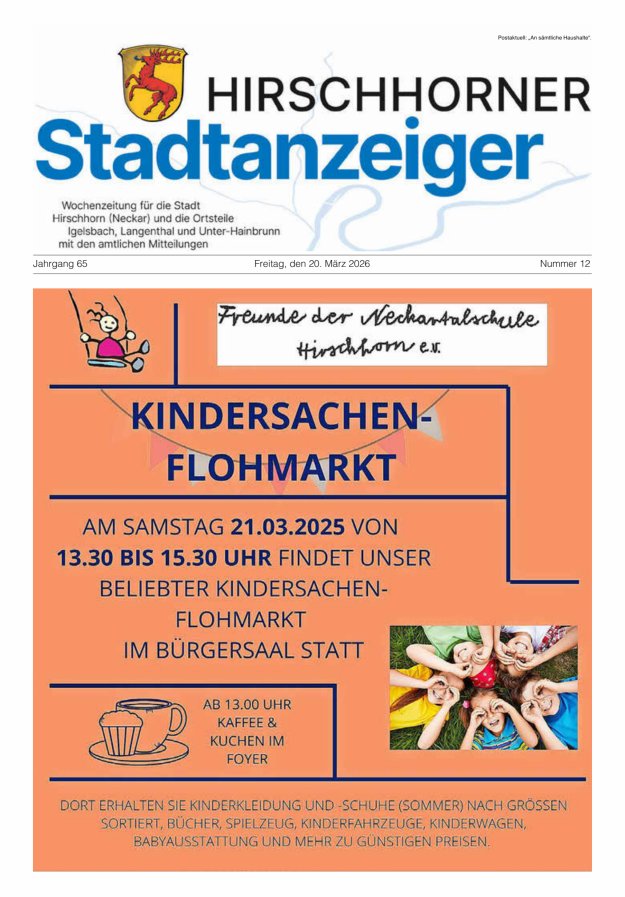 Hirschhorner Stadtanzeiger Titelblatt 12/2026