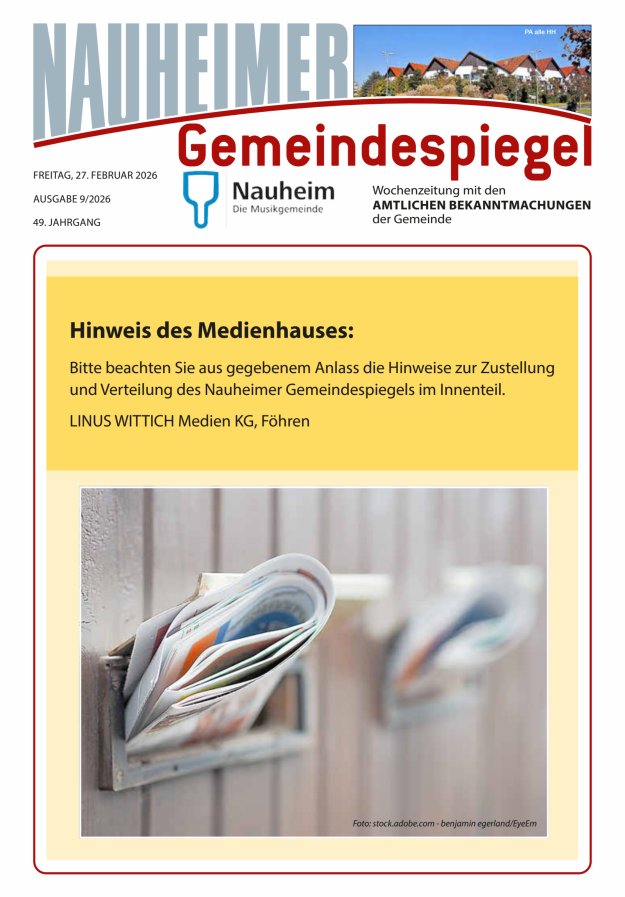 Nauheimer Gemeindespiegel Titelblatt 09/2026