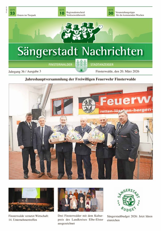 Sängerstadt Nachrichten  Titelblatt 03/2026