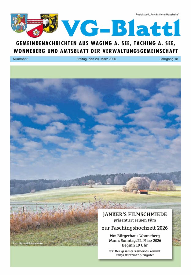 Gemeinde-Zeitung Waging a See Titelblatt 03/2026