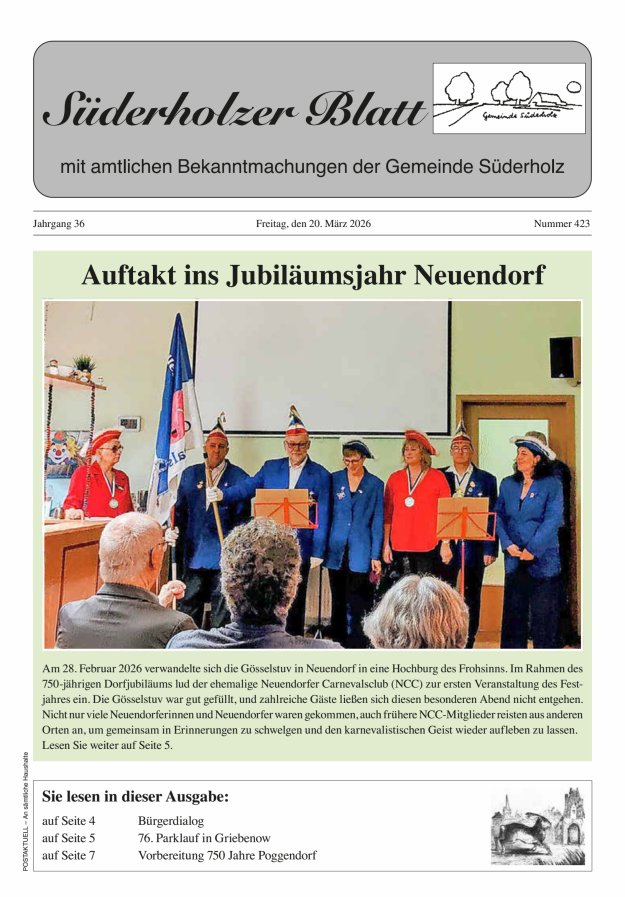 Süderholzer Blatt Titelblatt 423/2026