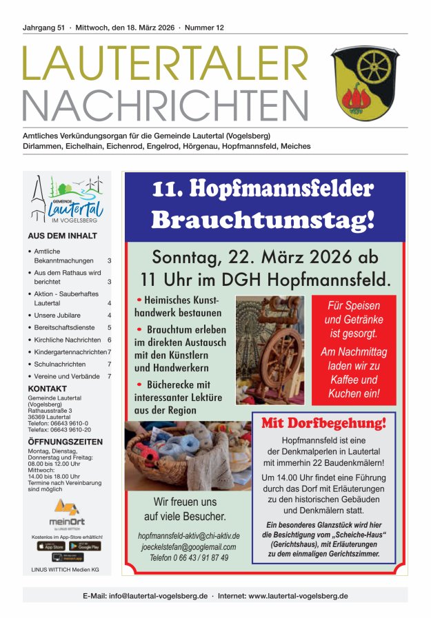 Lautertaler Nachrichten Titelblatt 12/2026
