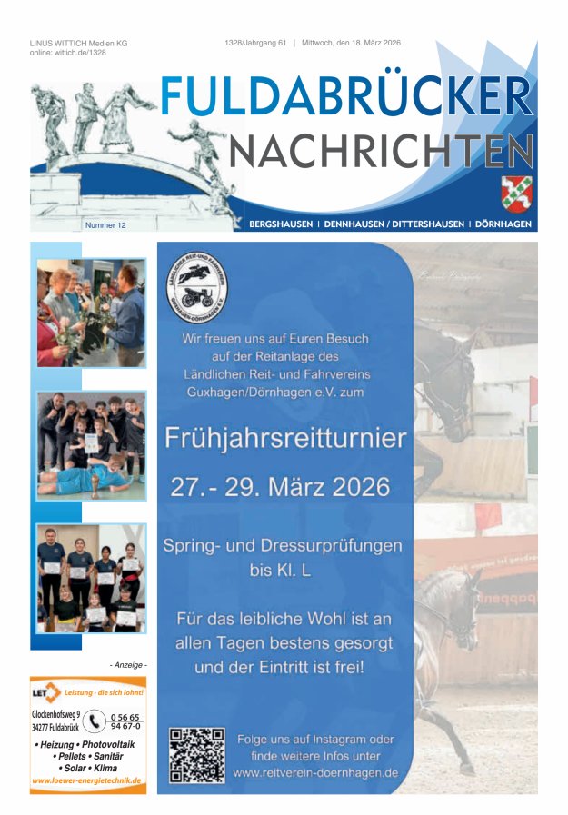 Fuldabrücker Nachrichten Titelblatt 12/2026