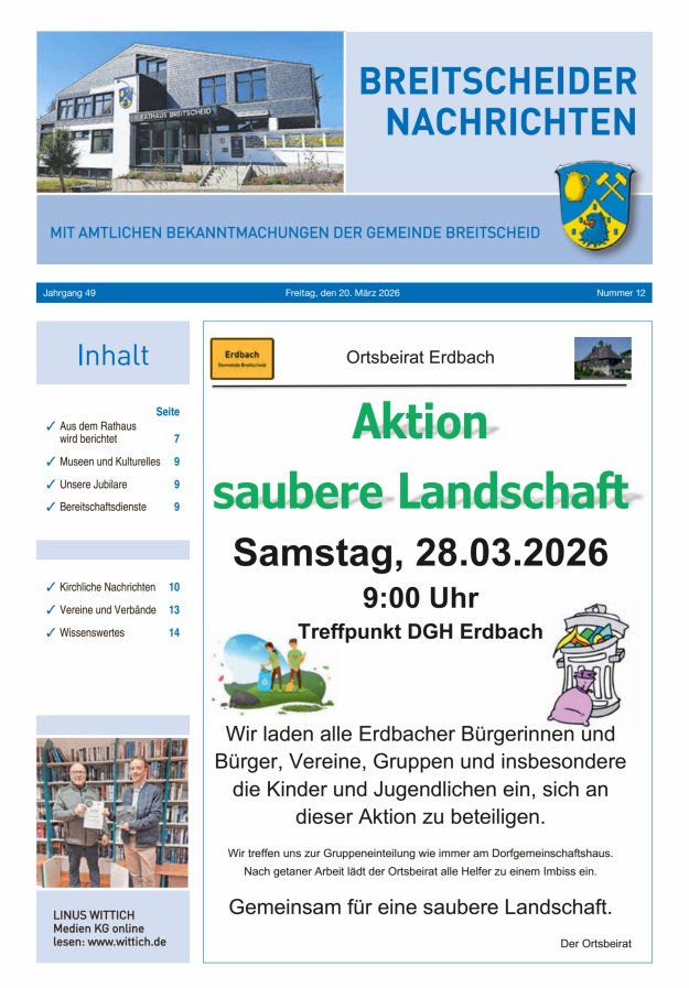 Breitscheider Nachrichten Titelblatt 12/2026