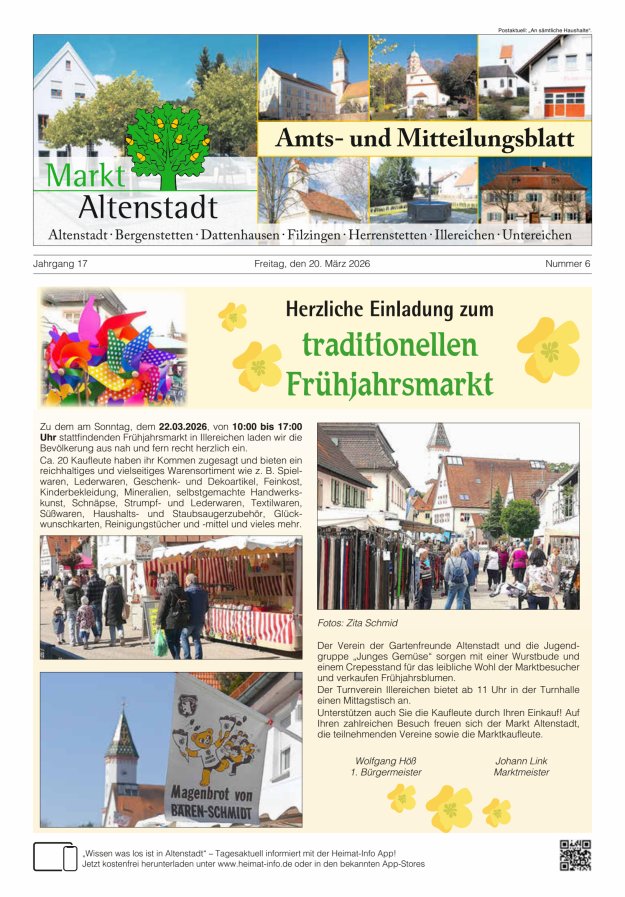 Amts- und Mitteilungsblatt des Marktes Altenstadt Titelblatt 06/2026