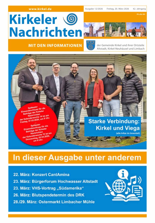 Kirkeler Nachrichten Titelblatt 12/2026