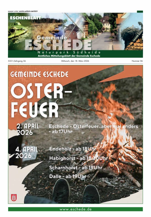 Eschenblatt Titelblatt 06/2026