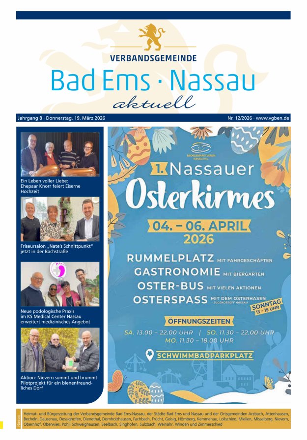 Bad Ems-Nassau aktuell Ausgabe Nassau Titelblatt 11/2026