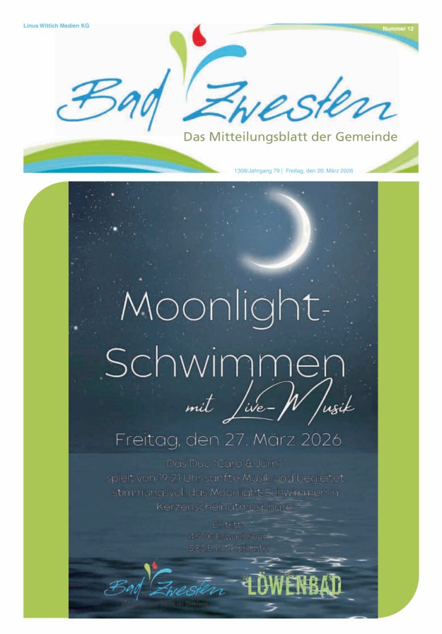Heimatzeitung Bad Zwesten Titelblatt 12/2026