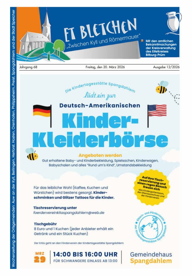 Et Bletchen VG Speicher Titelblatt 12/2026