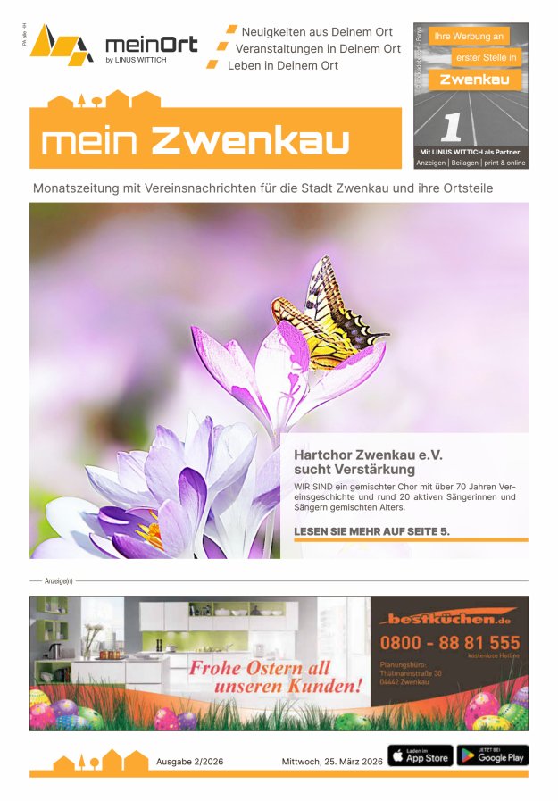 Mitteilungsblatt Zwenkau Titelblatt 02/2026