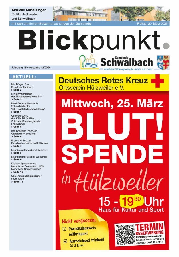 Blickpunkt Schwalbach Titelblatt 12/2026
