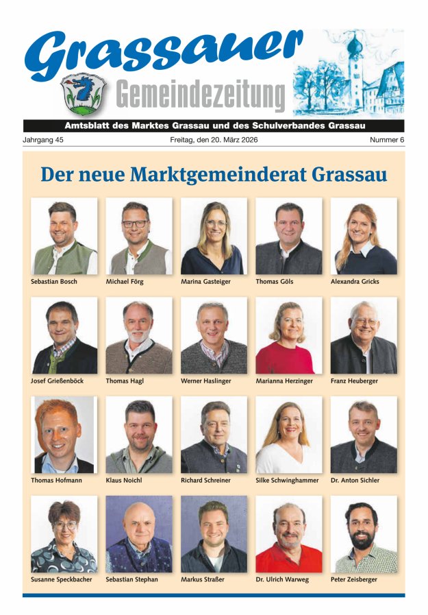 Grassauer Gemeindezeitung Titelblatt 06/2026