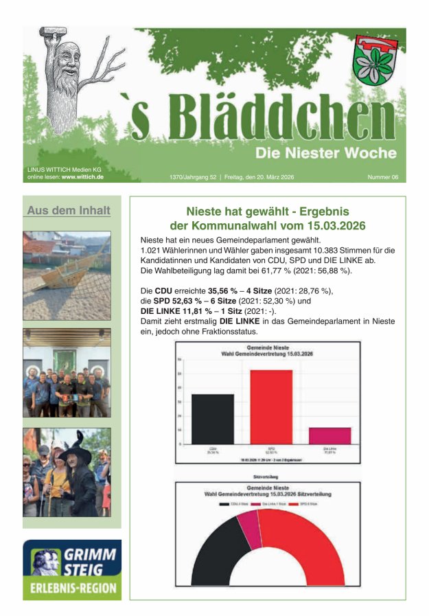 Niester Woche Titelblatt 06/2026