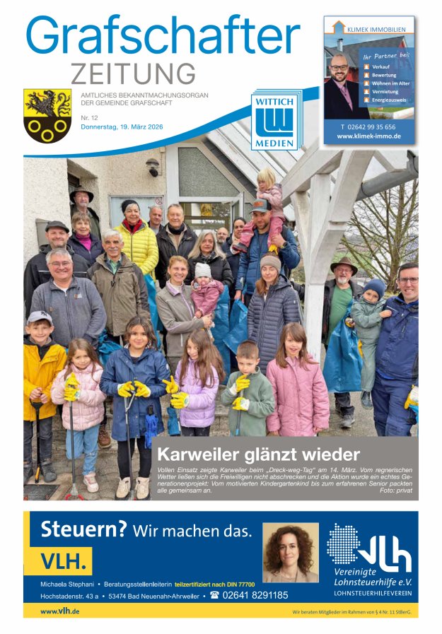 Grafschafter Zeitung Titelblatt 12/2026