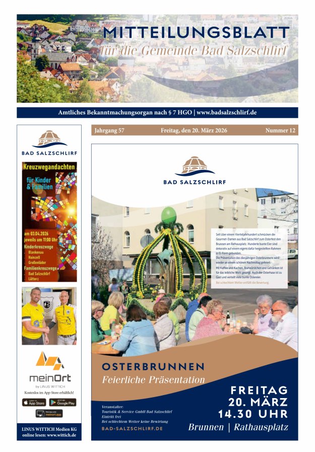 Amtliches Bekanntmachungsorgan der Gemeinde Bad Salzschlirf Titelblatt 12/2026