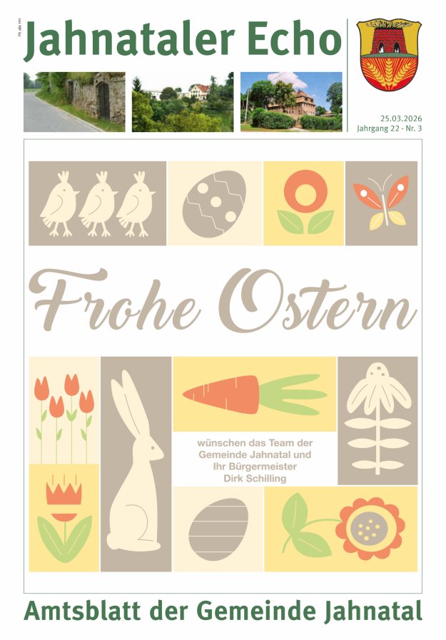 Jahnataler Echo - Amtsblatt der Gemeinde Jahnatal Titelblatt 03/2026