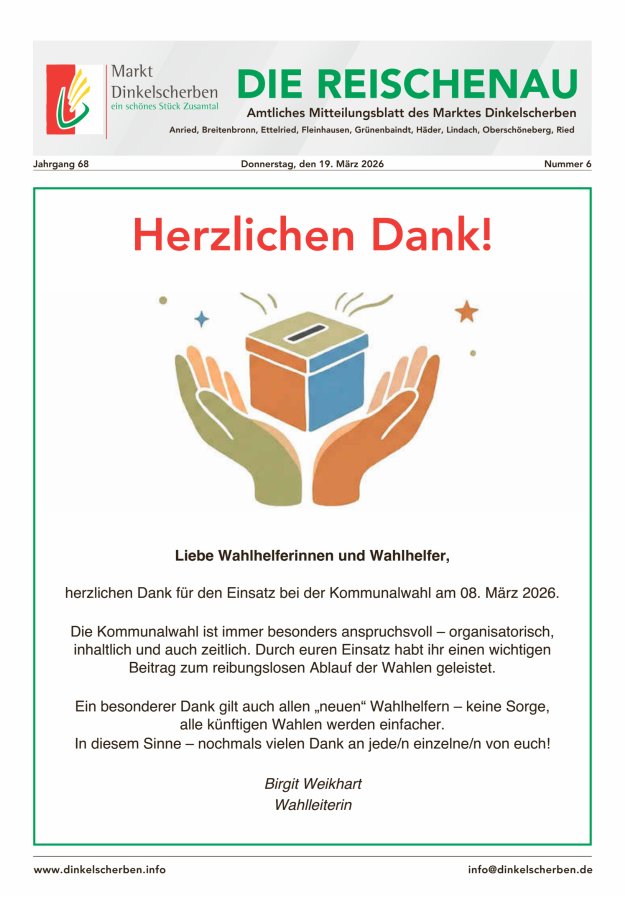 Die Reischenau Titelblatt 06/2026