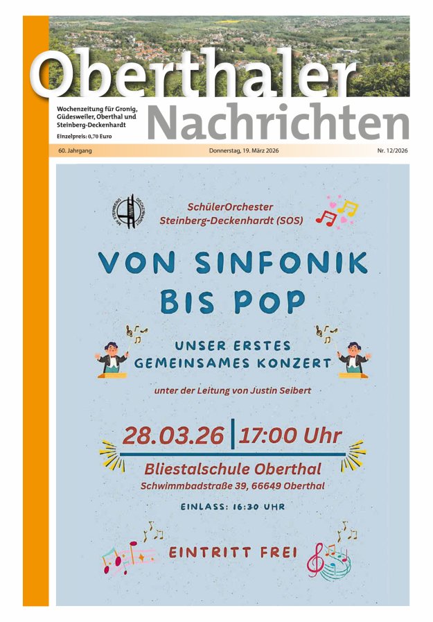 Oberthaler Nachrichten Titelblatt 12/2026