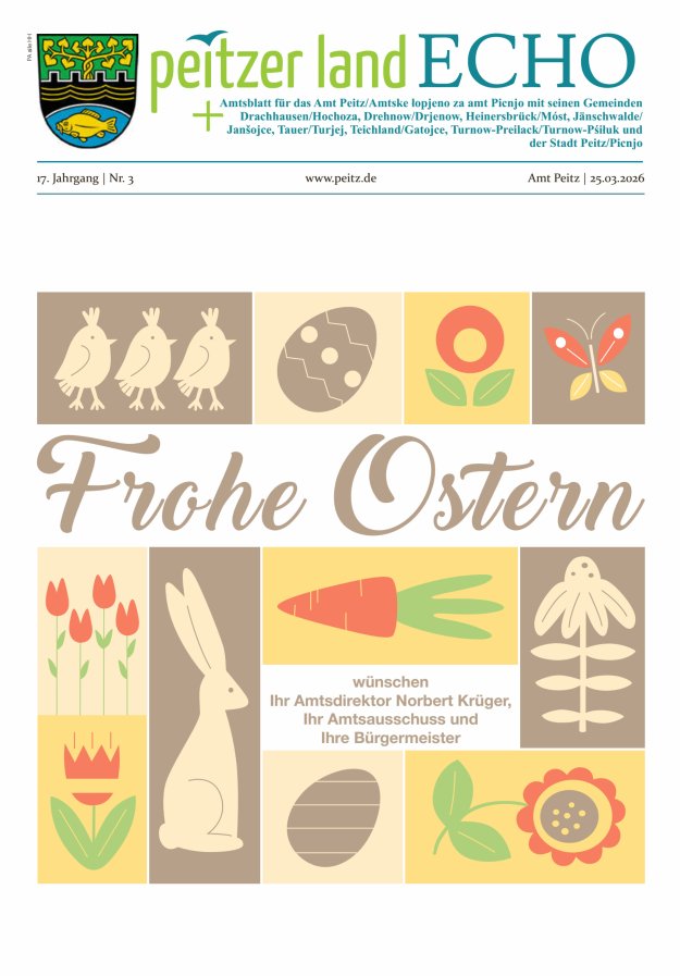 Peitzer LandEcho - Beilage: Amtsblatt für das Amt Peitz mit seinen Gemeinden Titelblatt 03/2026